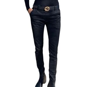 Bevy Flog Dafna Black Link Print Pants Size 29 MSRP 209.00